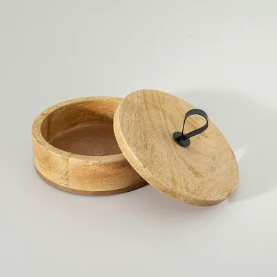 Zdjęcie produktu dla Drewniany pojemnik z pokrywką Cubero 19x12 cm