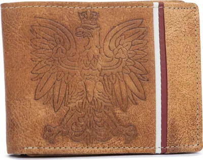 Obrázek produktu pro inny Pánská peněženka RFID přírodní kůže světle hnědá 12,5x9,5 cm