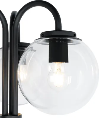 Produktbild von Laterne Schwarz mit KunstsTOff 200 cm 3 Flammig IP44 Sfera