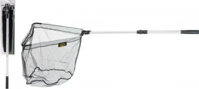 Immagine prodotto di Rete da sbarco telescopica fino a 180cm rete da pesca per laghetti 40x40cm trapezio con manico telescopico