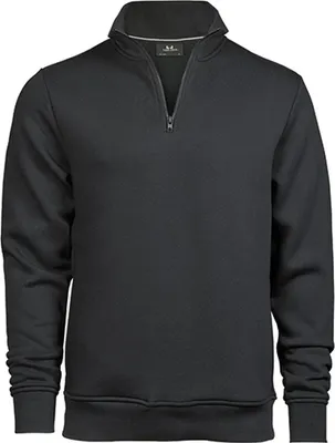 Immagine prodotto di Tee Jays 5438 | Felpa con mezza zip da uomo - Colore: Grigio scuro (tinta unita) - Taglia: XL