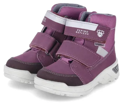Image de Bottes d'hiver pour filles Pepino, modèle FLO, couleur lilas, matière : textile et synthétique, taille : 27