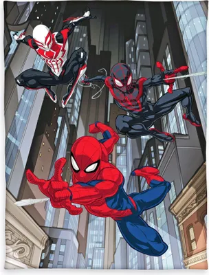 Produktbild von Herding Fleecedecke 130x170cm Spider Man Marvel Decke Kuscheldecke Rot Grau