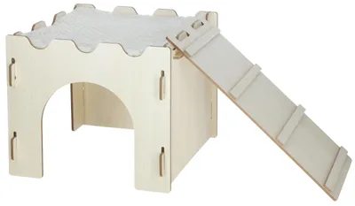 Obrázek produktu pro Hrad pro hlodavce 28x28x25cm s žebříkem a polštářem