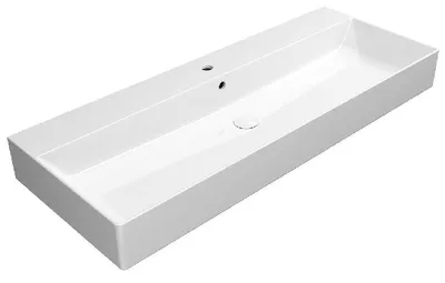 Immagine prodotto di Sapho GSI Kube X - Lavabo 1200x470 mm, con sfioratore, foro per rubinetto, ExtraGlaze, bianco 9424111
