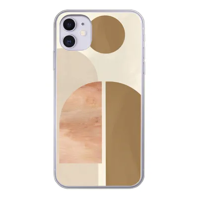 Produktbild von MuchoWow® Handyhülle Schutzhülle Hülle für iPhone 11 Rosa - Braun - Design Silikon Softcase Handy Hülle - Handytasche