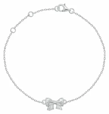 Produktbild von Minimalistisches Silberarmband mit Schleife BRC188W