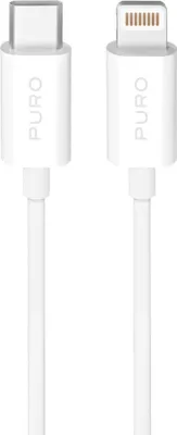 Obrázok produktu pre Puro TPE 20W USB-C - Lightning kábel 2 m - biely