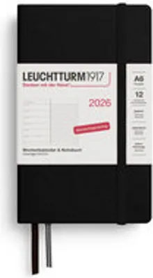 Produktbild von Wochenkalender & Notizbuch Pocket A6 schwarz 2026