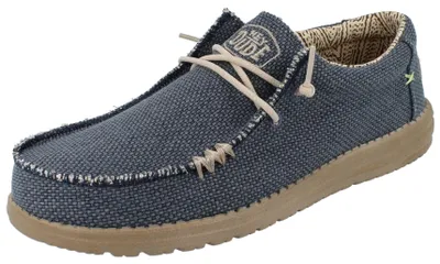 Produktbild von HEY DUDE Wally Braided Herren Slipper dunkelblau Textil - Größe: 44
