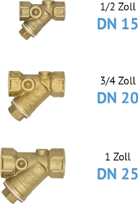 Produktbild von Schmutzfänger mit Muffenanschluss ohne Entleerung 1/2" bis 1"