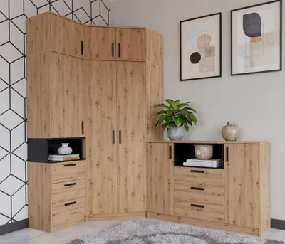 Produktbild von Mehrzweckschrank-Set GRANT SET 36 Artisan Jugendzimmer-Set