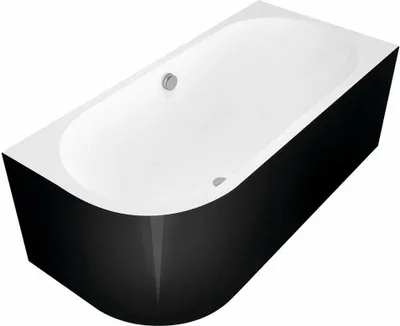 Immagine prodotto di VIVA R MONOLITH vasca asimmetrica 170x75x60cm, destra, bianco/nero