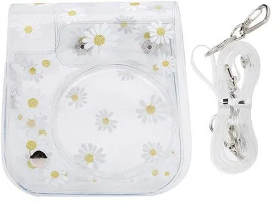 Imagen del producto de Funda para cámara mini, fabricada con PVC de alta calidad. Mochila transparente con correa ajustable. Ideal para cámaras Mini 11/9/8. Funda para cámara moderna y duradera