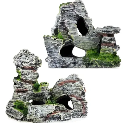 Zdjęcie produktu dla Dekoracja do akwarium - Żywica - 11,5 x 10 x 8 cm - 2 szt. - Słodka i słona woda