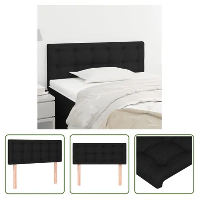 Produktbild von The Living Store Kopfteil Schwarz 90x5x78/88 cm Stoff