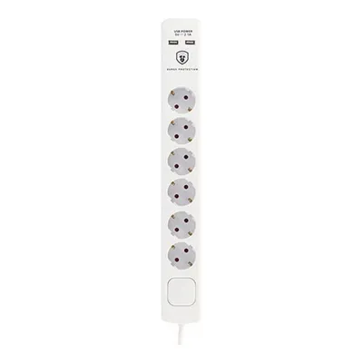 Obrázek produktu pro Napájecí lišta se 6 zásuvkami a vypínačem TM Electron 230 V