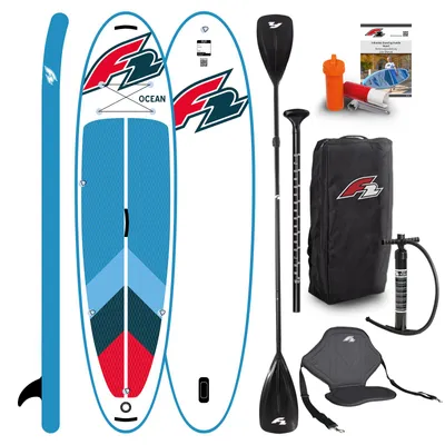 Produktbild von F2 Marken Stand Up Paddle Board Ocean Rot SUP 10'5 320cm + Kajak Zubehör Paket