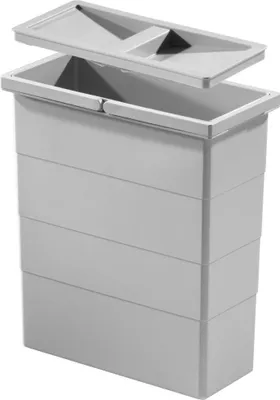 Produktbild von Hailo Inneneimer 1075989 mit Deckel hellgrau 320x156x350 mm 2 Henkel