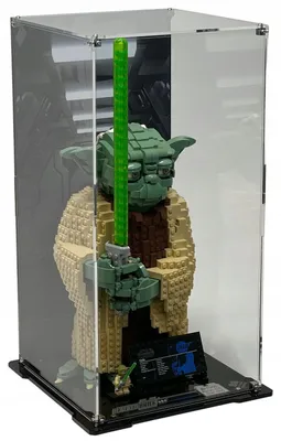 Image de Vitrine noire pour LEGO® Star Wars 75255 – Yoda, avec fond imprimé