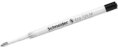 Produktbild von Schneider Schreibgeräte Eco 725, Schwarz, Medium, Weiß, Edelstahl, G2, Kugelschreiber