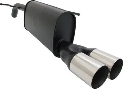 Immagine prodotto di Scarico sportivo Novus per Peugeot 207 2x76mm Silenziatore posteriore design RL con ABE