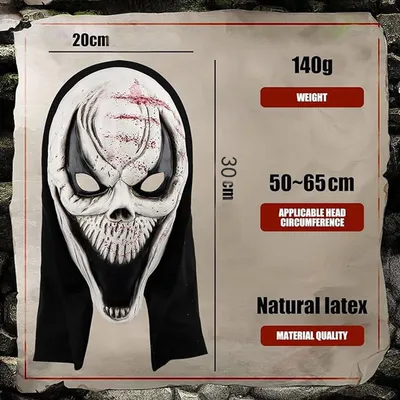 Halloween Maske - enge Masken - Halloween Masken für Erwachsene - Halloween Spukmaske - Neues gruseliges Schrei-Maske
