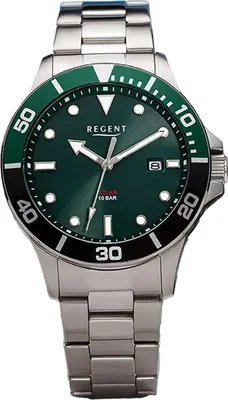 Produktbild von Regent Metall Herren Uhr Armbanduhr Quarz silber Metallarmband D2URF1544
