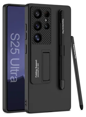Obrázek produktu pro Držák na Samsung Galaxy S25 Ultra GKK s pouzdrem a držákem na pero + pero, černý