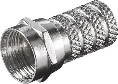 Produktbild von Aufdreh-F-Stecker 4,0 mm Aufdreh-Adapter aus Zink mit Nickelkontakten