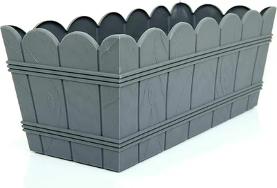 Obrázok produktu pre Balkónový kvetináč Kvetináč bez taniera Plastový Elba 40 cm antracitový