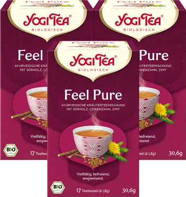 Produktbild von 3 x  YOGI TEA Feel Pure | 3 x 30,6g