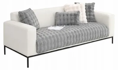 Produktbild von DECKE FÜR BETT ODER SOFA, WEICH, 90x180 cm, GRAU
