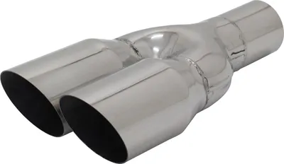 Produktbild von Auspuff Endrohr Edelstahl Y 2x76mm MS-Design Endschalldämpfer mit ABE