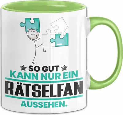 Produktbild von Rätselfan Geschenk Tasse So Gut Kann Nur Ein Rätselfan Aussehen Geschenkidee Kaffee-Becher (Grün)