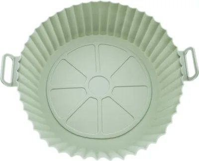 Obrázok produktu pre Silikónová forma na teplovzdušné fritézy - 20 cm, žiaruvzdorná a nepriľnavá zelená
