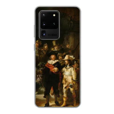 Produktbild von MuchoWow® Handyhülle Schutzhülle Hülle für Samsung Galaxy S20 Ultra Die Nachtwache - Gemälde von Rembrandt van Rijn Silikon Softcase Handy Hülle - Karteninhaber