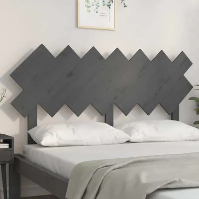 Produktbild von The Living Store Bett-Kopfteil Grau 151,5x3x81 cm Massivholz Kiefer