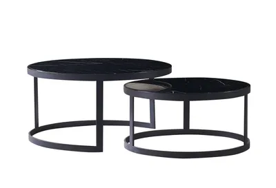 Produktbild von Beistelltisch Set Couchtisch Set echtes Marmor rund 100 cm