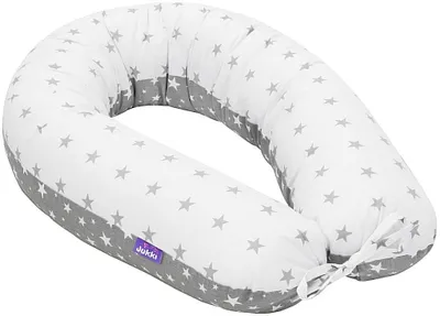 Produktbild von Ergonomisches V-förmiges Schwangerschaftskissen Grau mit Sternen 170x15x15cm