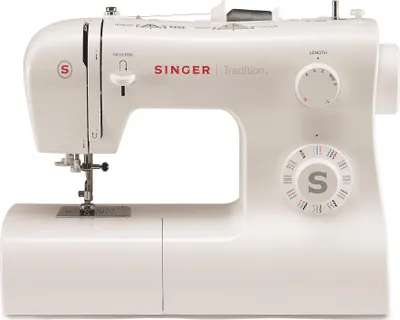 Produktbild von Singer Tradition 2282 Nähmaschine – 32 Stichprogramme, Automatischer Nadeleinfädler, Ein-Stufen-Knopfloch, Inklusive Zubehör, Für Anfänger und Fortgeschrittene
