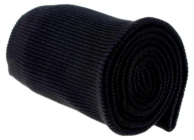 Produktbild von Strickbündchen 16x80cm Bündchenstoff Baumwolle elastisch gerippt, Farbe: schwarz