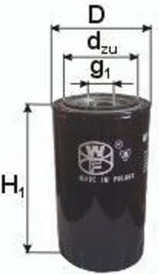 Produktbild von Ölfilter PZL Filters PP27 Anschraubfilter für FORD Econovan Kastenwagen (KAA) Econovan (KBA, KCA) für RENAULT Clio III Schrägheck (BR0/1, CR0/1)