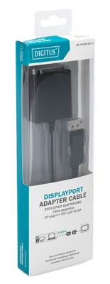 Immagine prodotto di Digitus DB-340409-001-S DIGITUS Cavo DisplayPort DPort -> DVI(24+5) St/Bu 0,15 m 1,1a