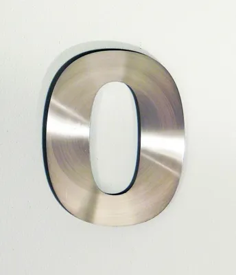 Produktbild von Hausnummer "0", NULL, Edelstahl matt gebürstet