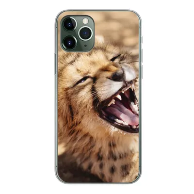 Produktbild von MuchoWow® Handyhülle Schutzhülle Hülle für iPhone 11 Pro Gepard - Tier - Nahaufnahme Silikon Softcase Handy Hülle - Handy