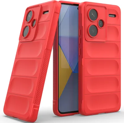 Produktbild von Handyhülle für Xiaomi Redmi Note 13 Pro+ Weich TPU Silikon Stossfest Anti-rutsch Hülle Rot