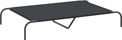Immagine prodotto di Cuccia per Cani Rialzata Nera 130x80x20cm Tela Oxford e Acciaio