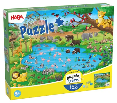Productafbeelding van HABA Leerpuzzel 1-20 - Puzzel voor kinderen en leerpuzzel met cijfers, geschikt vanaf 5 jaar