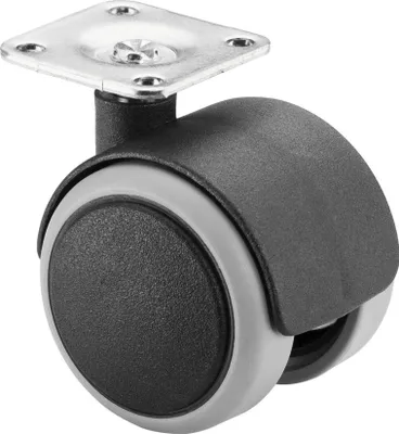 Produktbild von BS Rollen Lenkrolle Durchmesser 50mm Tragfähigkeit 50kg PA-Rad schwarz für harte Böden Platte 38x38mm - F76.050.PL